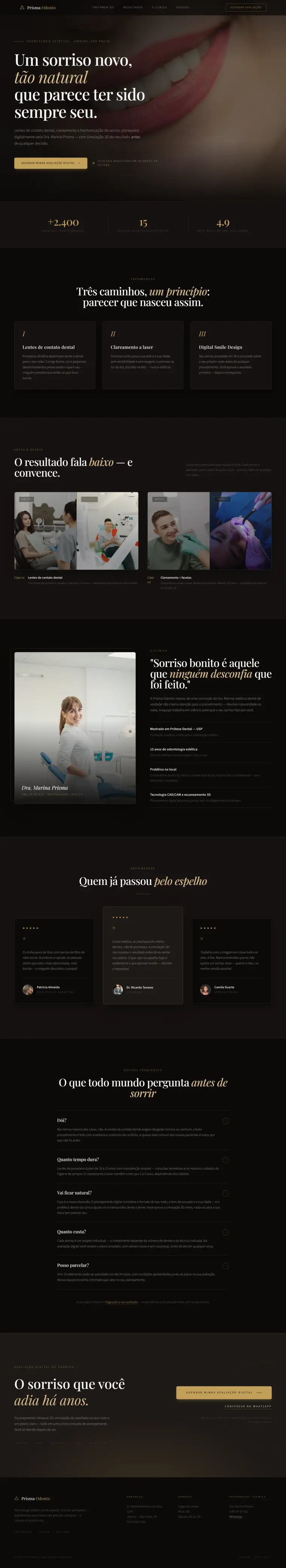 Site — Odontologia estética